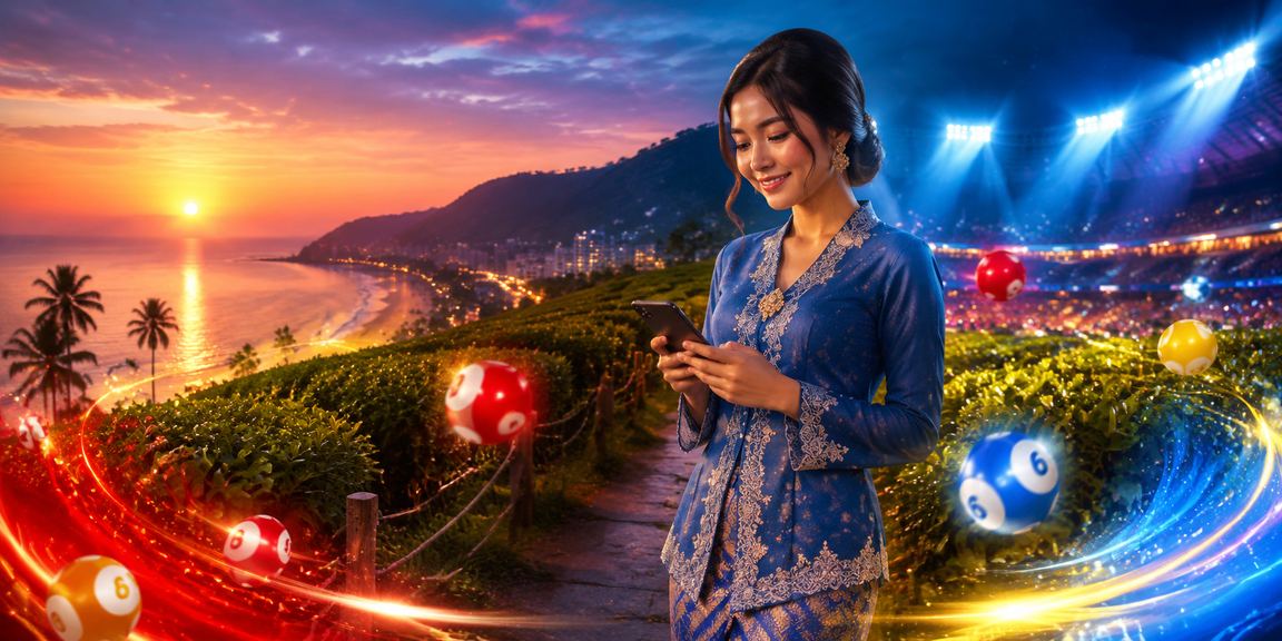 Wanita berbaju kurung di Pulau Pinang menyemak ganjaran cabutan bertuah dan program VIP platform dalam talian