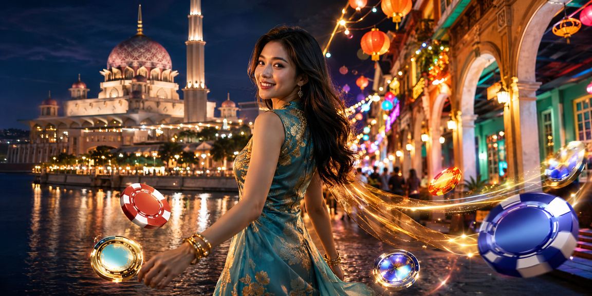 Suasana permainan pertaruhan gaya Melayu di Putrajaya dengan meja roulette moden