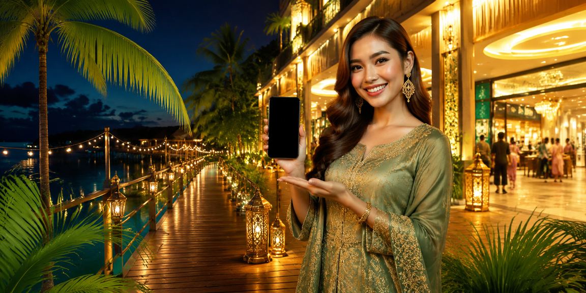 Ilustrasi permainan kasino dan sukan langsung di Sabah dengan tema Hari Raya