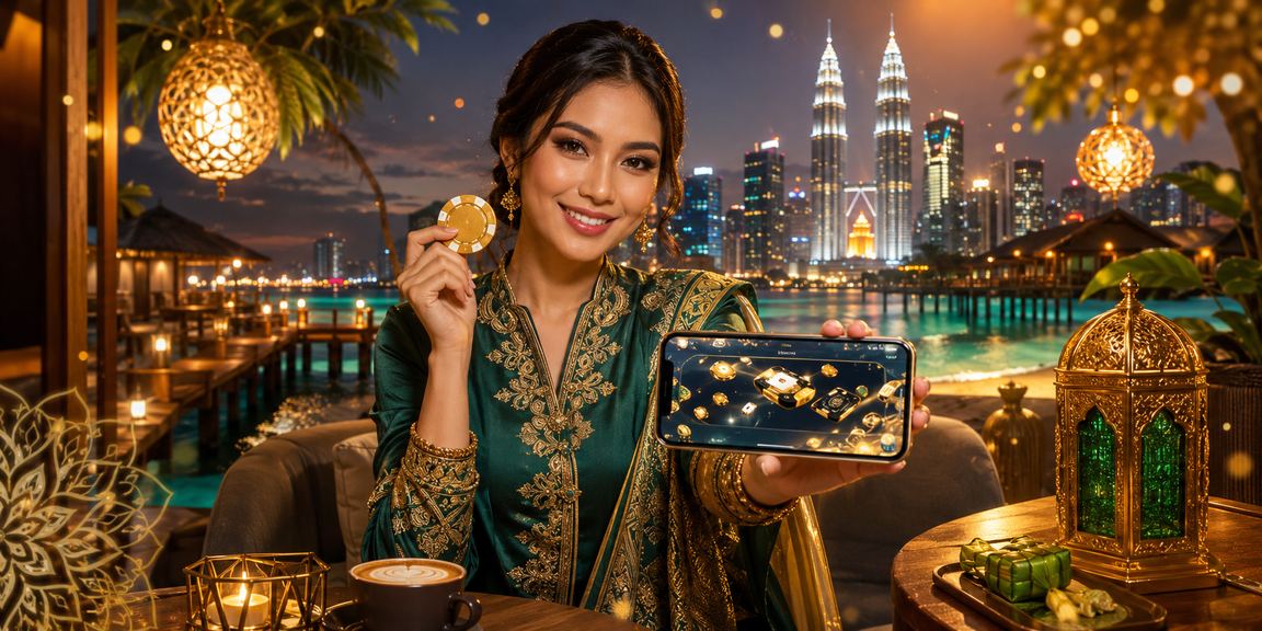Pemain mengakses kasino dalam talian melalui telefon pintar di Sabah semasa perayaan Hari Raya